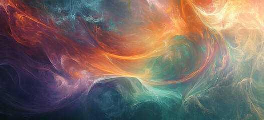 Obraz premium abstract background with swirling colors and fluid patterns evokes sense of movement and