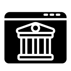 Online banking Solid Icon