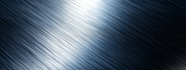 Diagonal Brushed Metal Texture: Dark Blue Steel Background