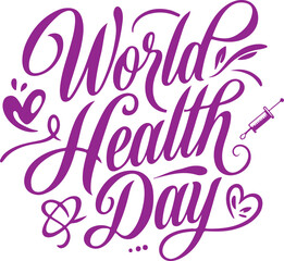 world health day typography art