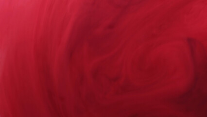 Blend smog. Mist blow. Defocused red shimmering glitter smoke cloud sparkling liquid blob floating on abstract art background.