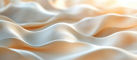 Fototapeta premium Abstract Beige Silk Waves: A Study in Smoothness and Light