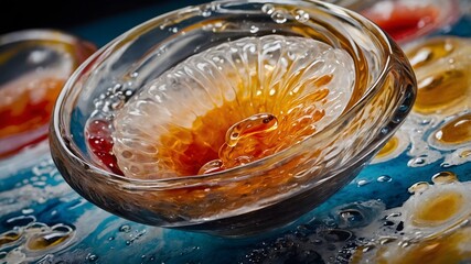 "The Essence of Sake: Abstract Art Capturing the Spirit of Sweet Rice Wine"