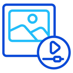 Visual content Duoline Icon