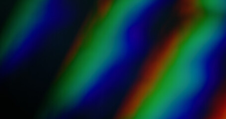 Vibrant rainbow. Blur iridescent holographic. Defocused leak multicolor green yellow rays flickers...