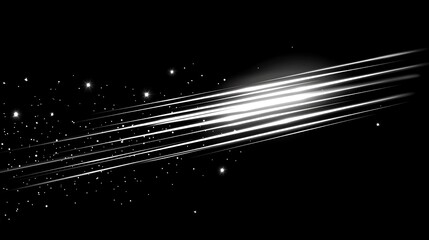 Abstract light streaks on black background.