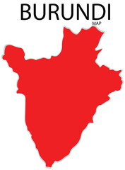 Obraz premium burundi red colour map trasparatent
