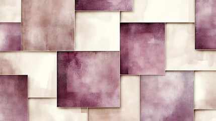 Fototapeta premium Abstract watercolor square pattern background.