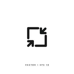 Minimize Icon. Editable Stroke