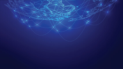 Blue Tech Finance Fintech Background Abstract Pixel Pattern. Abstract Business Tech Science Vector Backdrop.