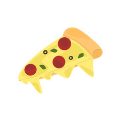 cheese pizza icon vector yummy