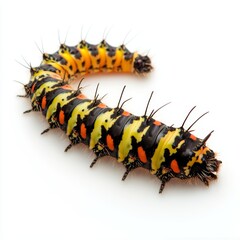 Obraz premium 3D illustration of a caterpillar on an isolated white background