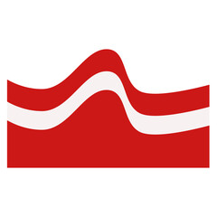 Indonesia Flag Ribbon Banner for Indonesia Independence Day Celebration. Vector Illustration