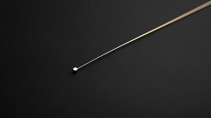 Golden line on dark surface.