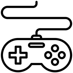 Gamepad Outline Icon, Black And White Outline Icon Symbol