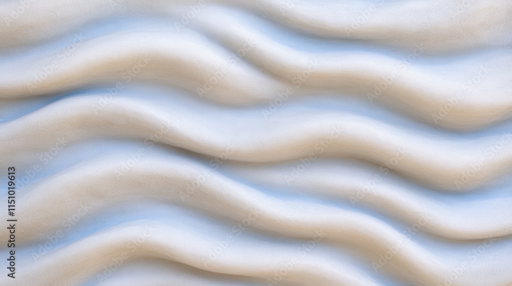 Poster a textured surface featuring soft, wavy patterns in a pale color, creating a sense of calm and fluid