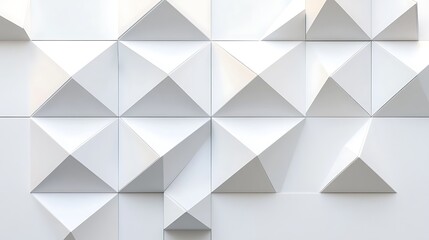 Fototapeta premium White geometric 3d pattern.