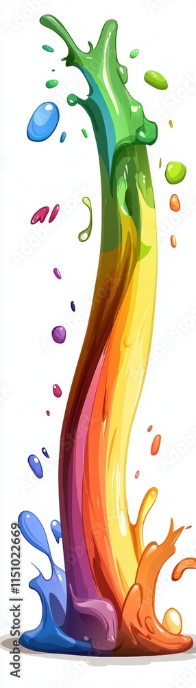 Poster vibrant color splash event abstract art digital illustration creative environment upward view color 