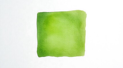 Green watercolor square.