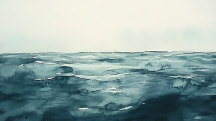 Fototapeta premium Watery painted ocean.