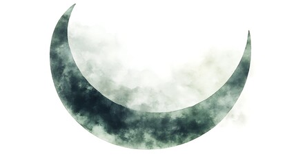 Cloud crescent moon.