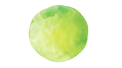 Green watercolor circle blob.