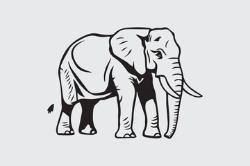 Elephant Vector Icon for Logos and Graphics