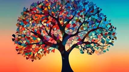 Colorful tree art.