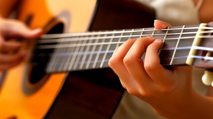 Obraz premium Girl playing guitar.