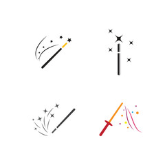 Wand Magic stick icon vector template symbol