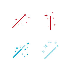 Wand Magic stick icon vector template symbol