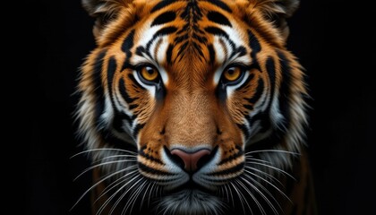 Naklejka premium Close-up portrait of a majestic tiger.