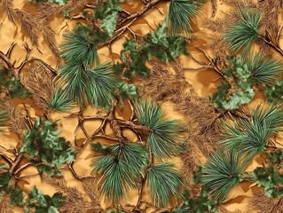 Naklejka premium camouflage texture traditional seamless, Traditional Seamless Camouflage Texture Design