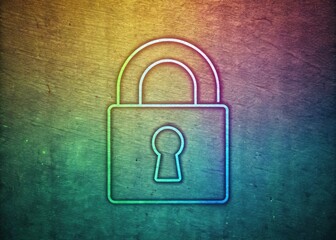Fototapeta premium Line Art Password Security Symbol: Minimalist Digital Access Graphic