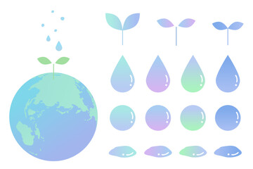 エコロジーイメージのイラストセット