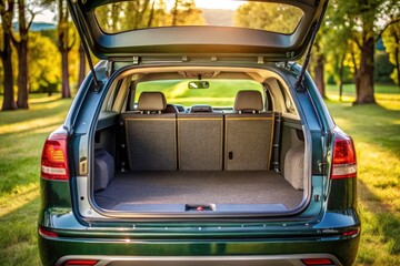 Modern Car Trunk Open - Empty Rear View - Candid Automotive Photography