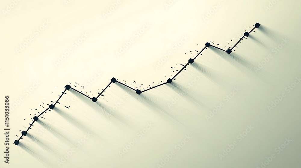 Poster ascending graph with shadow.