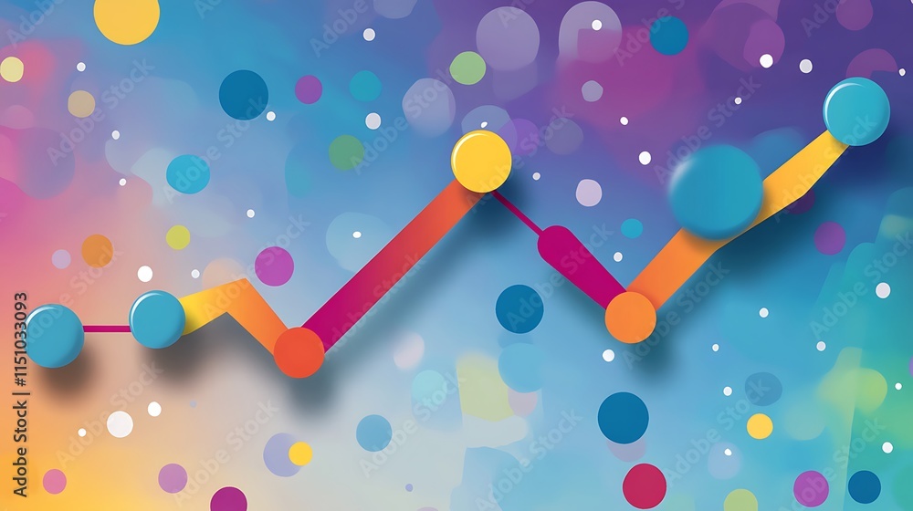 Poster Line graph with gradient.