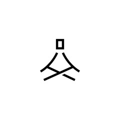 Yoga Fitness Icon.Isolated Illustration.