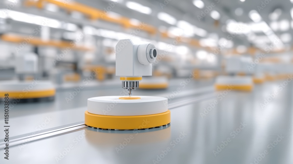 Poster robotic arm revolutionizing manufacturing, automating material handling and boosting efficiency