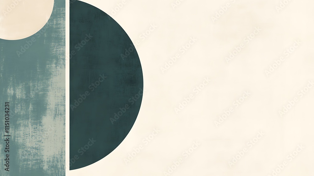 Poster abstract art with geometric shapes.