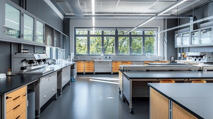 Modern Laboratory with Natural Light and Clean Design