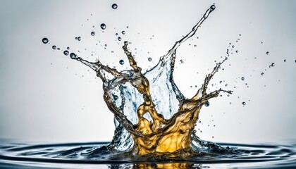 a close up of a splash of water on a surface,