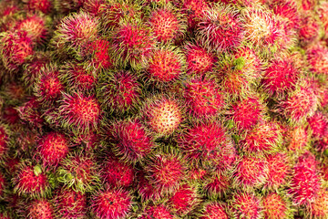 Close up of rambutan (Nephelium lappaceum)