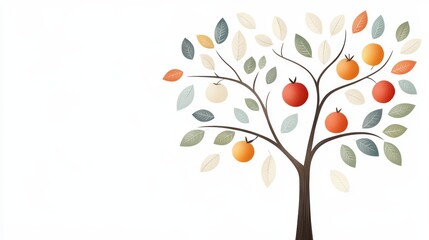 Closeup of vibrant green leaves on an apple tree branch, showcasing the beauty of nature's foliage in a serene outdoor setting.