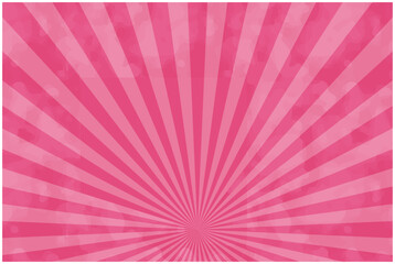 水彩風の集中線（サンバースト・ピンク）
