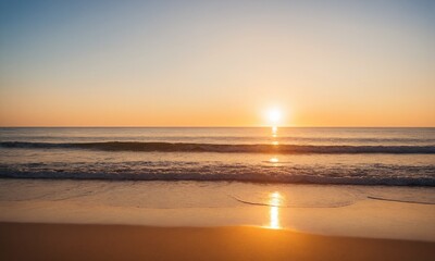 바닷가 광활한 지평선 노을 떠오르는해 멋진배경