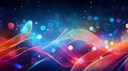 Fototapeta premium Vibrant and Dynamic Abstract Background with Blurred Lights and Circles