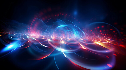 Vibrant and Dynamic Abstract Background with Blurred Lights and Circles