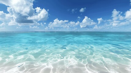 Obraz premium Serene Tropical Ocean with Clear Blue Waters